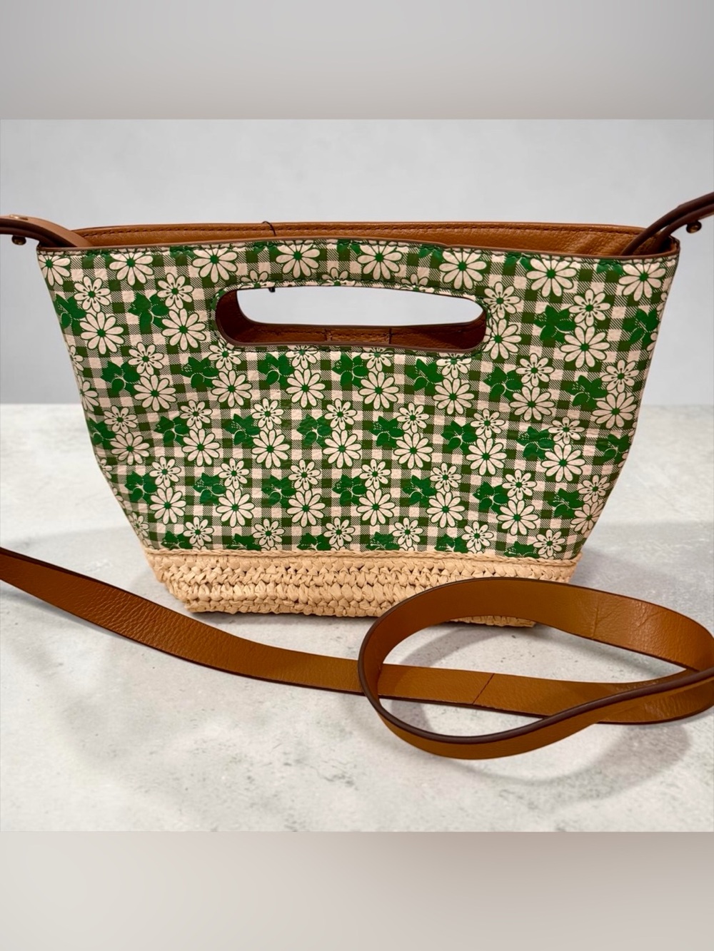 Lucky Brand Straw Clover Handbag Purse